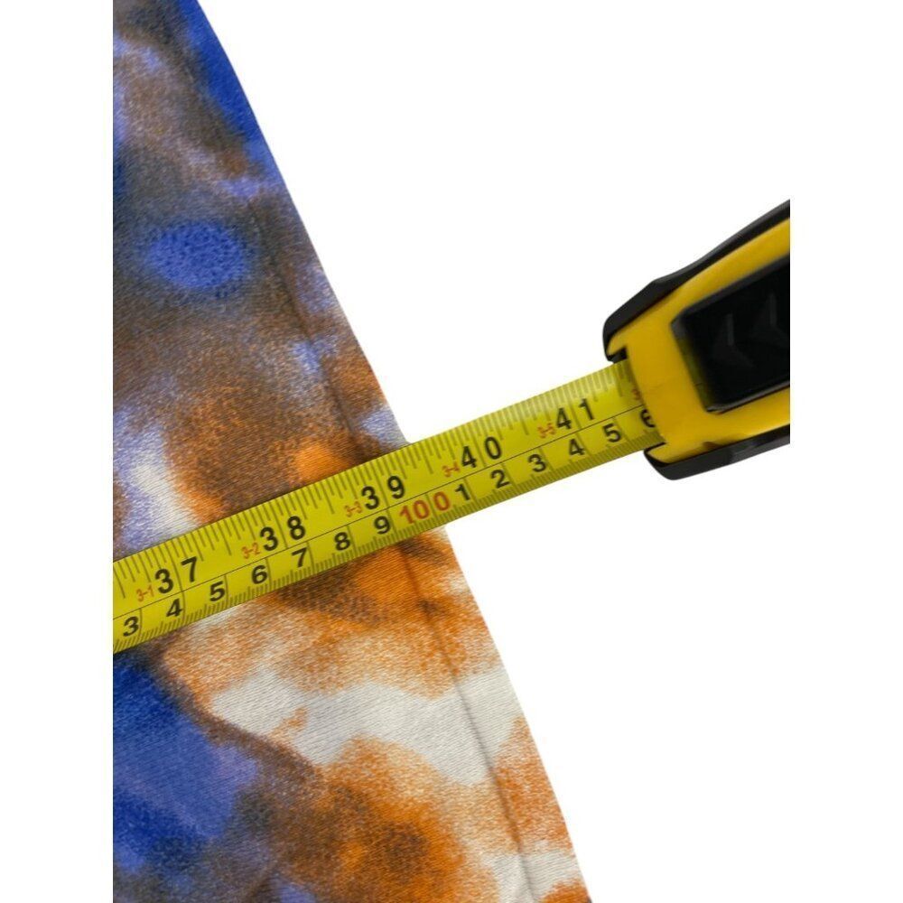 Zara Womens Dress XL Tie Dye Printed Midi Blue Gold Sleeveless 9874/001 NWT - Picture 12 of 13